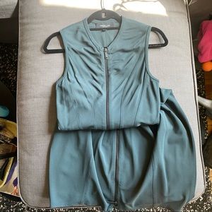 Forest Green Derek Lam Zip front dress